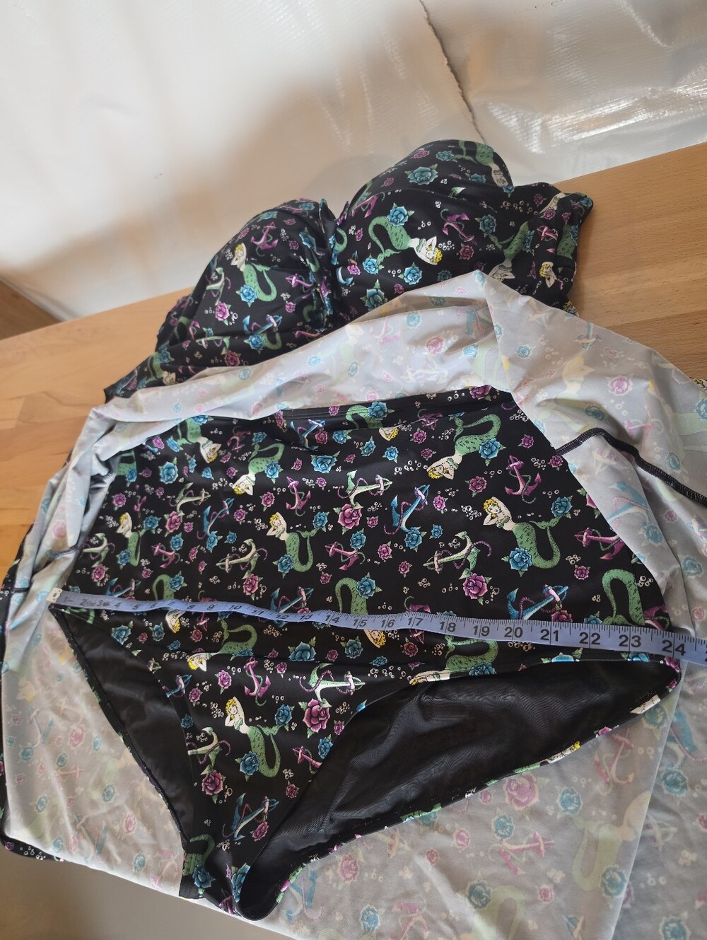 Torrid Mermaid Tie Skater Swim Dress 4X/26 Black Nautical Pin Up Retro - Picture 9 of 14